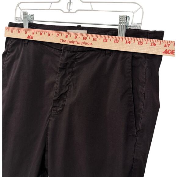 Nili Lotan 8 Slouchy Paris Pants Cotton Drop Crotch Cropped Chic Washed Black - Picture 6 of 9